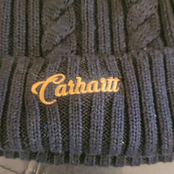 Carhartt Unisex Black Acrylic/Cotton Knit Beanie with Logo Patch - Picture 4 of 5